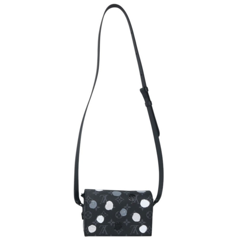 Louis Vuitton Steamer Wallet Black Dot Eclipse Black Painted Wearable